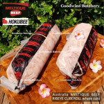 Beef Ribeye Scotch-Fillet CubeRoll MELTIQUE meltik (wagyu alike) Australia HOKUBEE frozen STEAK 2cm 3/4" (price/pc 350g)
